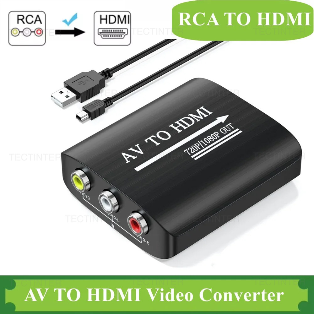 Bộ chuyển đổi tổng hợp RCA AV sang HDMI 1080P cho máy chơi Game PS2 / PS3 / Xbox One / WII / N64 có 