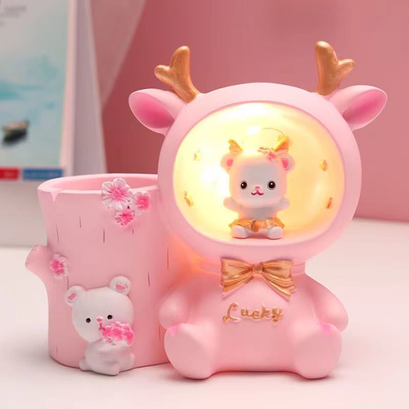 New cute deer pen container ornaments little girl hand gift children's gift fairy pen container birt