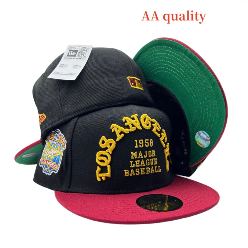 Mũ Snapback 59FIFTY Los Angeles Dodgers màu đen/vàng kim loại kỷ niệm 60 năm