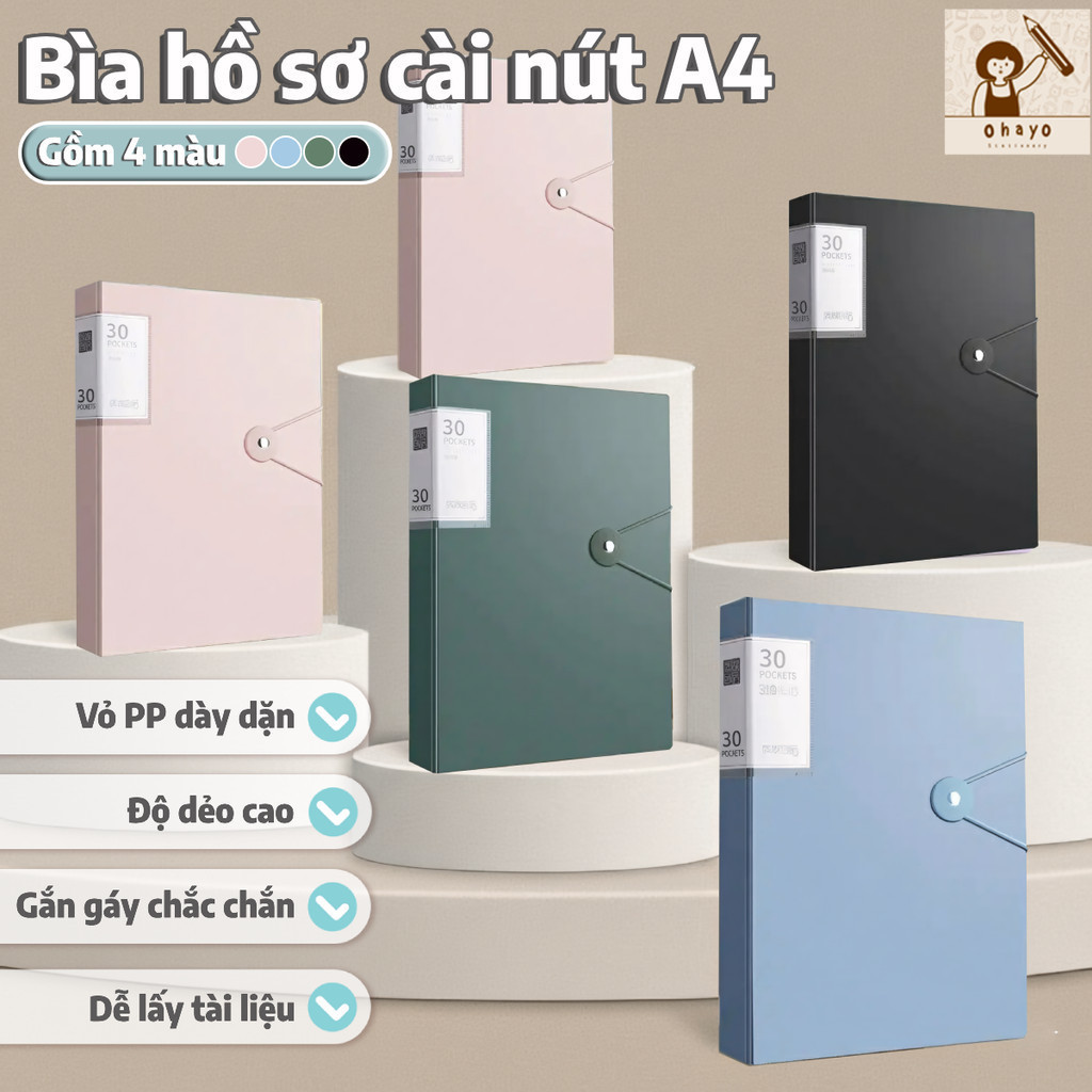 File lá A4 đựng tài liệu nhiều ngăn,bìa đựng hồ sơ a4 nhiều ngăn,Lưu trữ đề thi,tài liệu và giấy tờ 