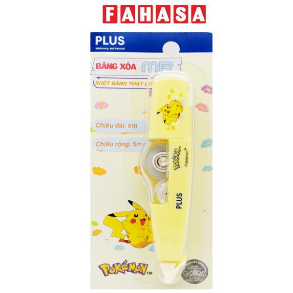 Xóa Kéo 5 mm x 6 m - Mr Pikachu - Plus 100-V029 - Màu Vàng