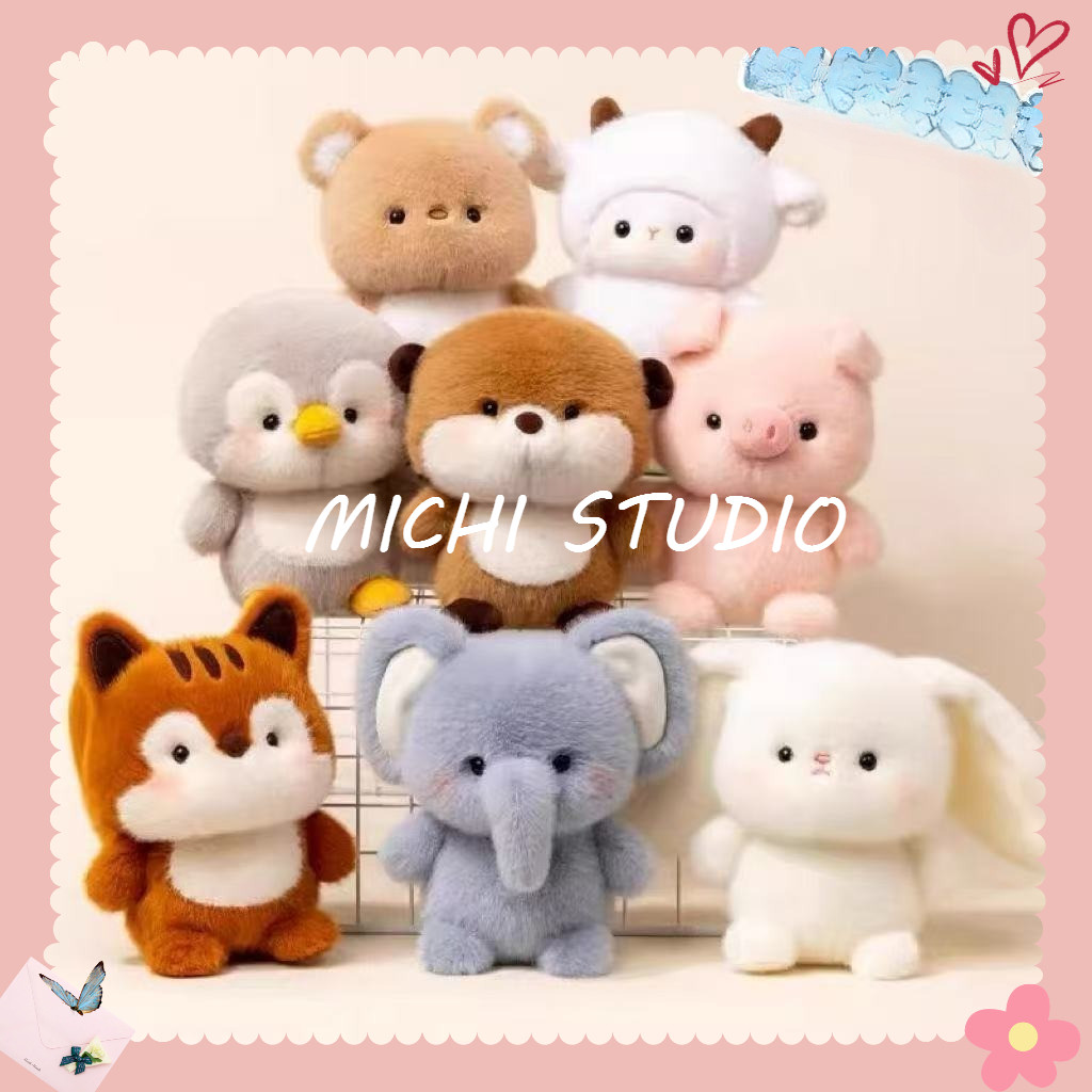 Bộ Thú Bông Mini Để Bàn – Búp Bê Nhồi Bông Mini Làm Quà Tặng & Trang Trí Bàn Học, Bàn Làm Việc