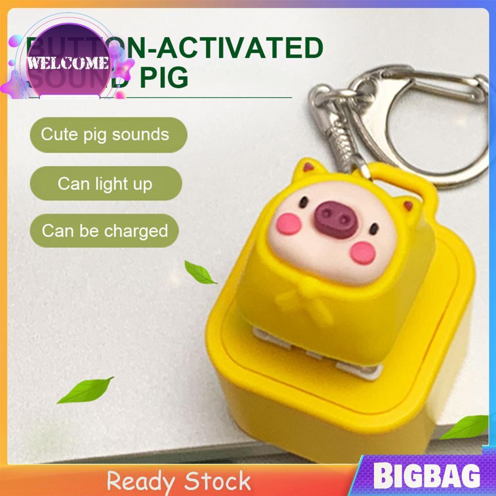 Động Vật Fidget Clicker Bàn Phím Móc Khóa Với Âm Thanh Đèn Bàn Phím Clicker Móc Khóa Ngón Tay Clicke