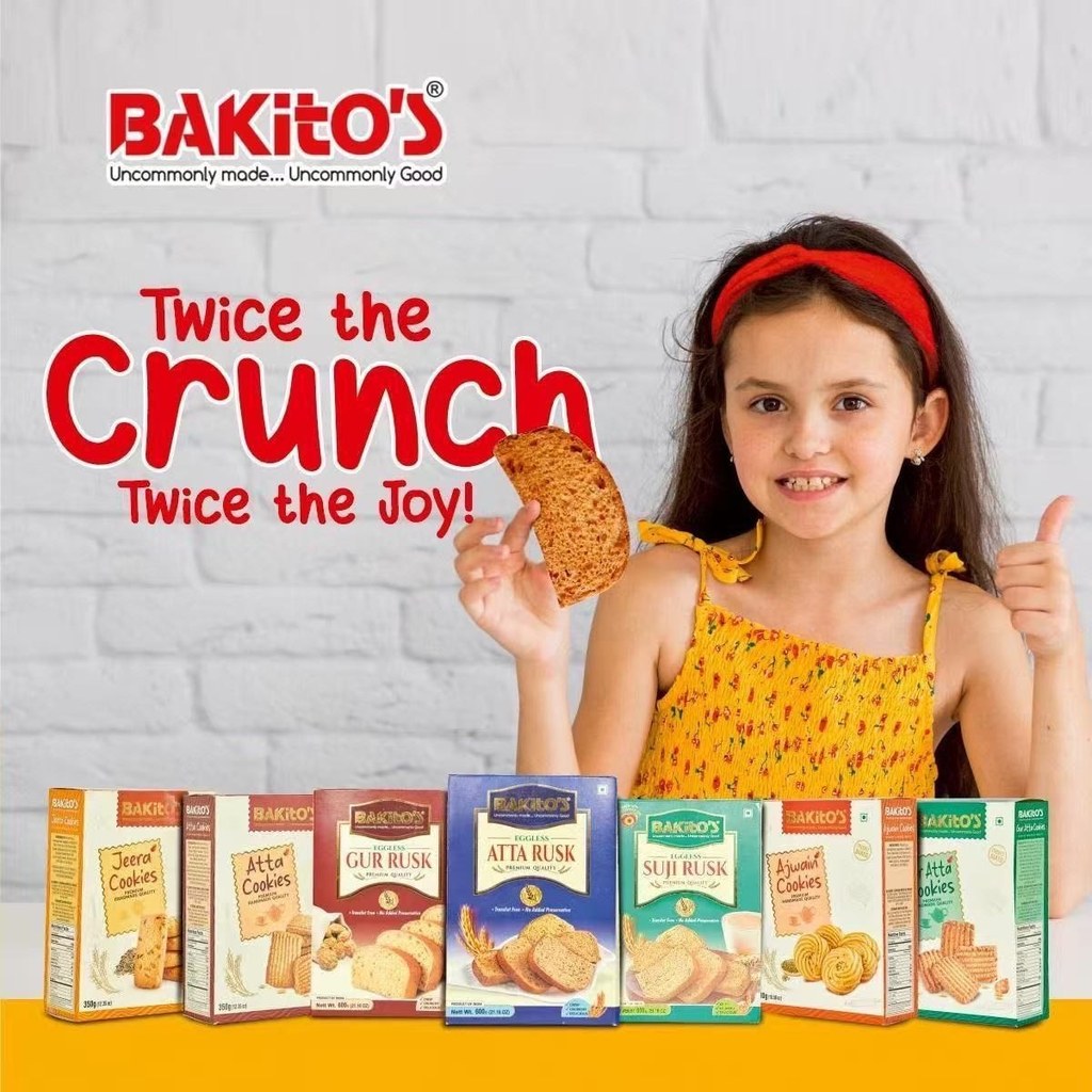 INDIA Nhập Khẩu BAKITO 'S Khô Bánh Mì INDIA COOKIES RUSK Trà Sữa Đối Tác JY63026 @