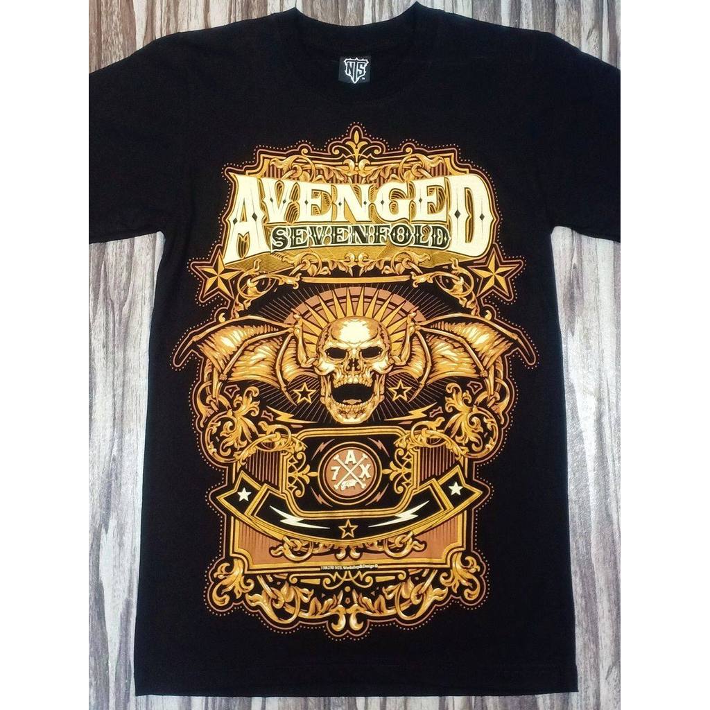 15r250 Nts A7x Avenged Sevenfold Heavy Metal Rock Band City of Evil Gold Print Hệ thống loại mới Áo 