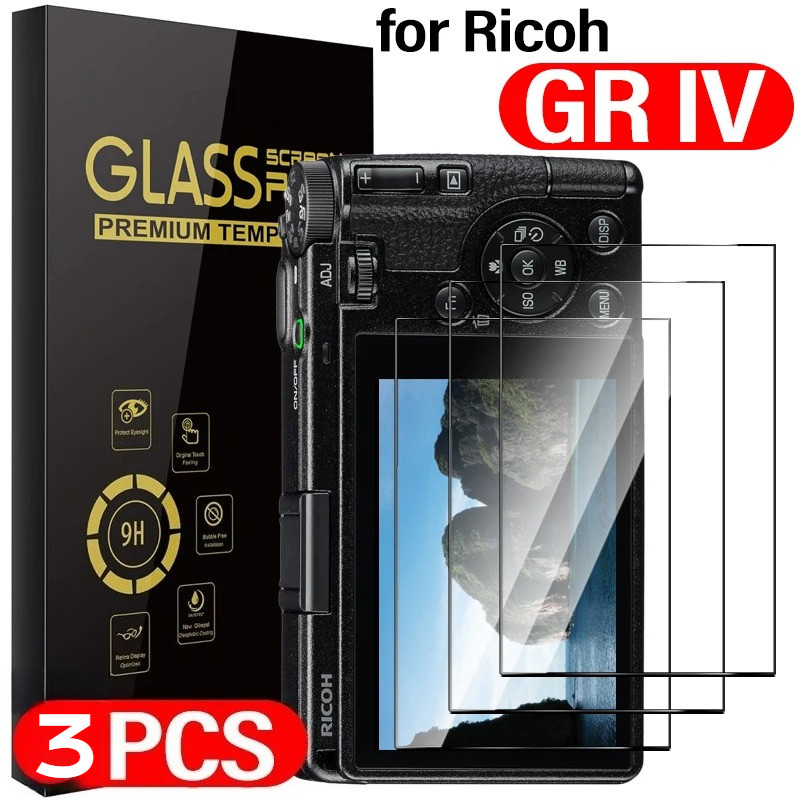 3 Chiếc Cho Ricoh GR IV IIIx III II HDF Camera Kính Cường Lực Phim Cho Ricoh GR4 GR3X GR3 HDF GR3X G