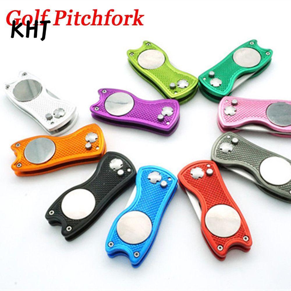 KHJ 7 Màu Golf Pitchfork Switchblade Huấn Luyện Solid Pitch Groove Cleaner
