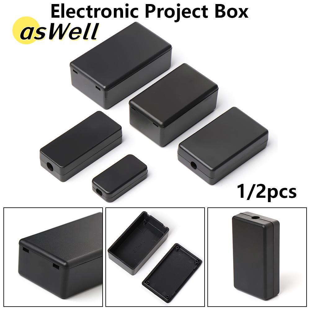 ASWELL 1 / 2 Chiếc Hộp Dự Án Điện Tử Màu Đen DIY 5 Kích Thước Nhạc Cụ