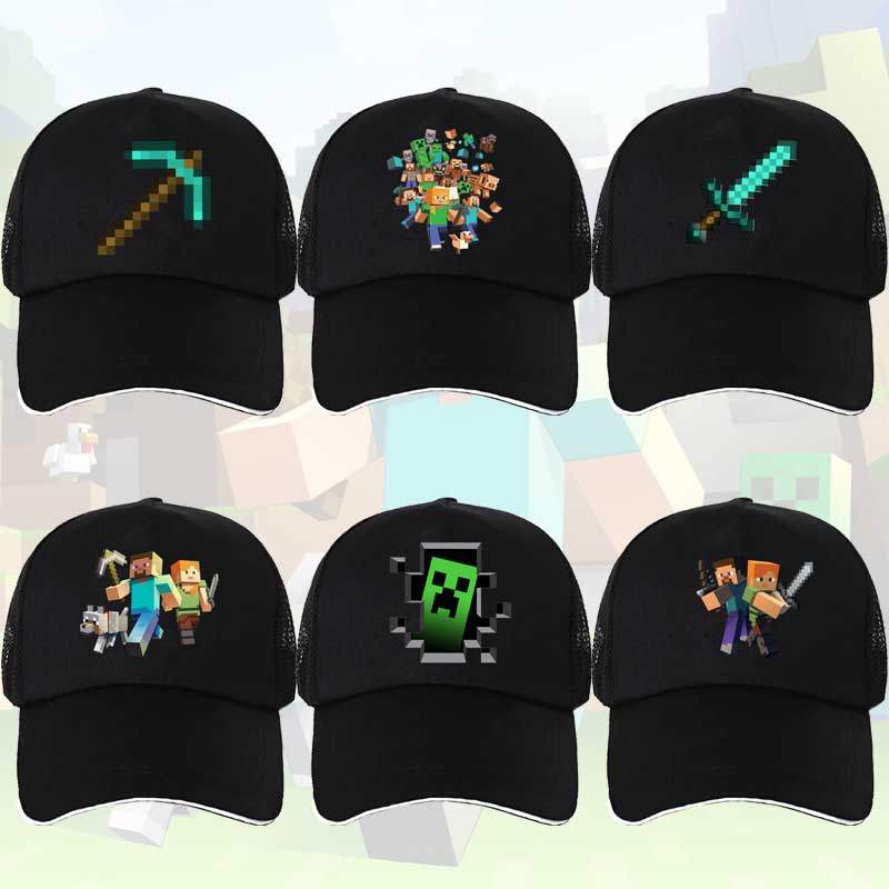 Minecraft Hat Game Hàng Hóa Học Sinh Nam Mũ Bóng Chày Thanh Niên Mũ Che Nắng Ngoài Trời Mũ Cotton