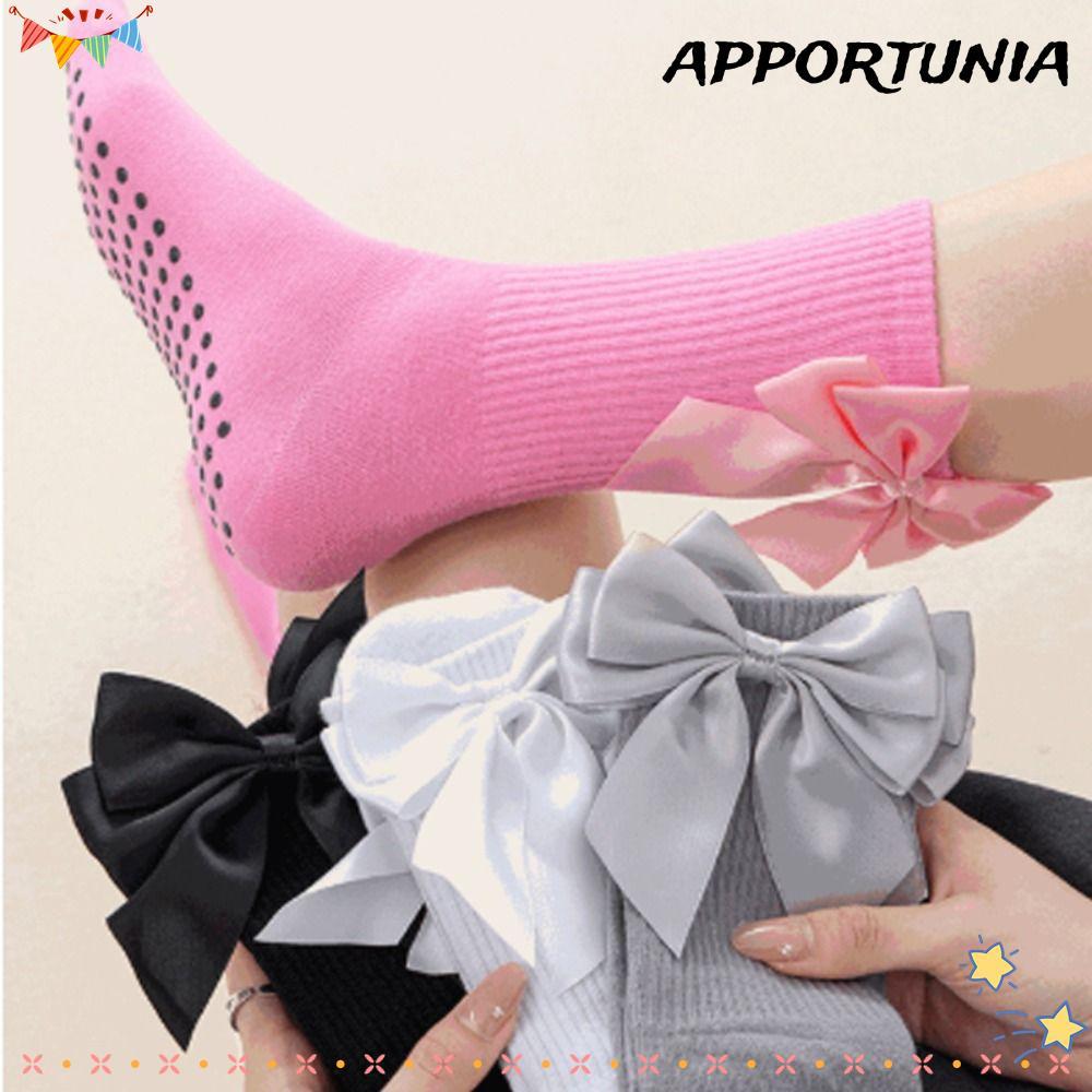 Tất Pilates APPORTUNIA, Tất tập Yoga Cotton thoáng khí, Kẹp chống trượt thông thường Harajuku Street