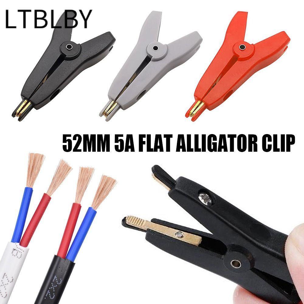 LTBLBY LCR Kelvin Cá Sấu Kẹp Cáp Pin Kim Loại Kẹp Kiểm Tra 52 Mm Điện LCR Kelvin Kẹp