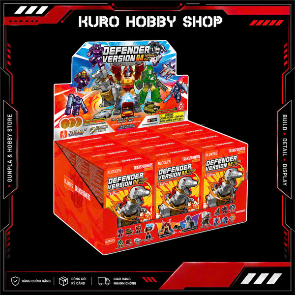 BLOKEES Transformers Defender Version 04 Tyrants Fury - Mô hình gacha lắp ráp Blokees
