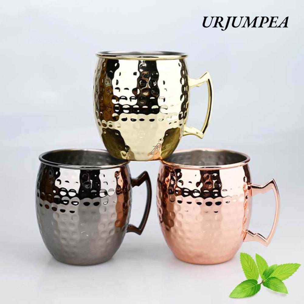 Cốc búa URJUMPEA, Cốc cốc thủ công 500ml, có tay cầm đinh tán chắc chắn Moscow Mule Smooth Hammered 