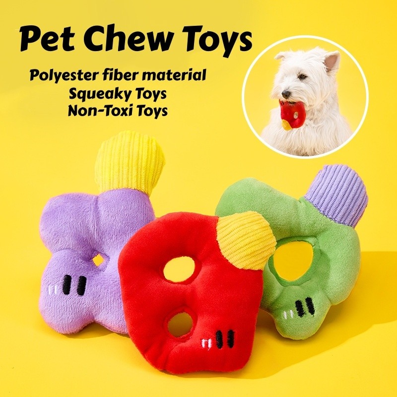 Pet Chew Toys Cute Letter-sounding Dog Toy Self-amusement Stress-relief Teeth Cleaning Toys
