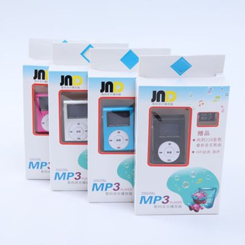 Máy nghe nhạc Mp3 Thẻ màn hình kim loại có màn hình Kẹp sắt MP3 Kệ Mini mp3 có màn hình có thẻ Máy n