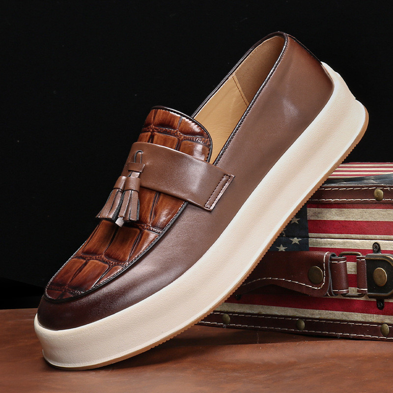 Giày Loafer Nam Mùa Hè Phong Cách Anh Quốc Giày Lười Moccasin Thường Ngày Đế Mềm Êm Chân Thời Trang