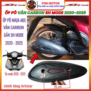 Ốp pô Hàng Artistar Cho Sh Mode Các Đời Xe Từ 2013 - 2019 và Sh mode 2026 - 2020 Vân Cacbon Đẹp Bền
