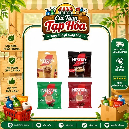 [GÓI LỚN] Cà Phê Hòa Tan NESCAFÉ – Cà Phê Sữa Đá | Cà Phê Đen Việt | 3in1 Vị Rang Đậm | 3in1 Đậm Đà 