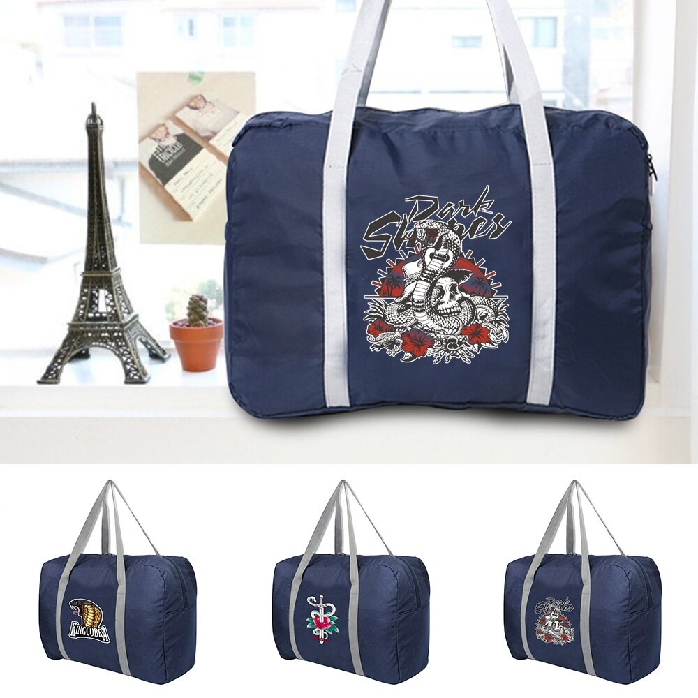 Travel Bag Nylon Foldable  Unisex Clothes Organizers Large Capacity Duffle Bag Cobra Printed Women H