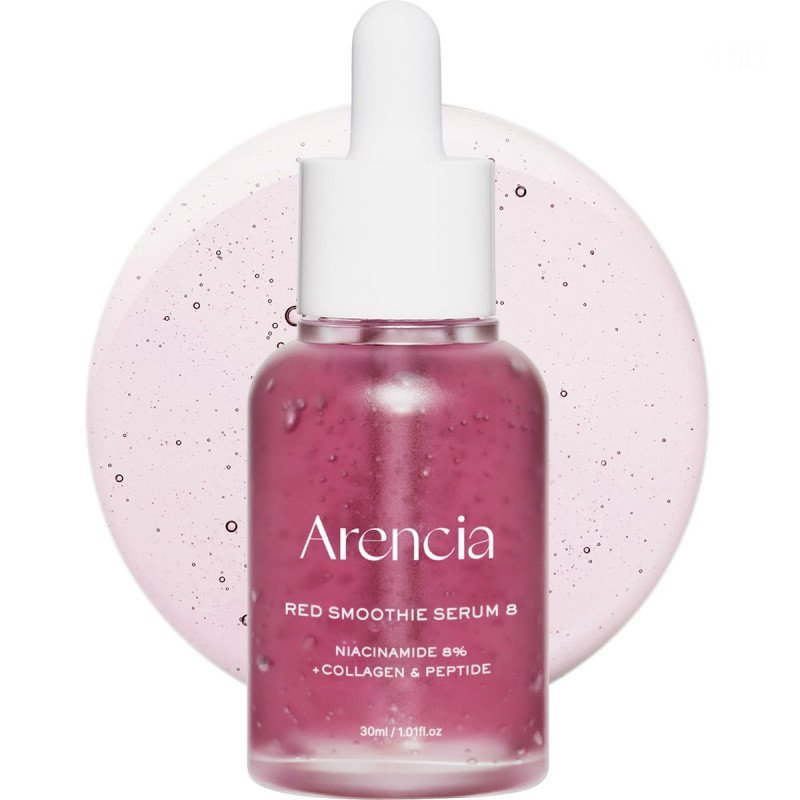 Arencia Red Collagen + Peptide Smoothie Serum, 8% Niacinamide, Vitamin C, Vitamin E, nâng serum chốn