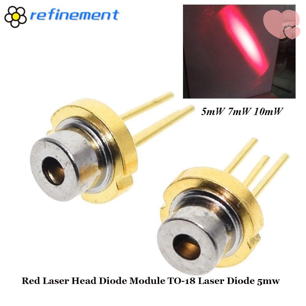 Mô-đun Diode Đầu Laser Đỏ, 5mW 7mW 10mW 3V 5V DIY Hồng ngoại đốt cháy công suất cao, Chân máy kim lo
