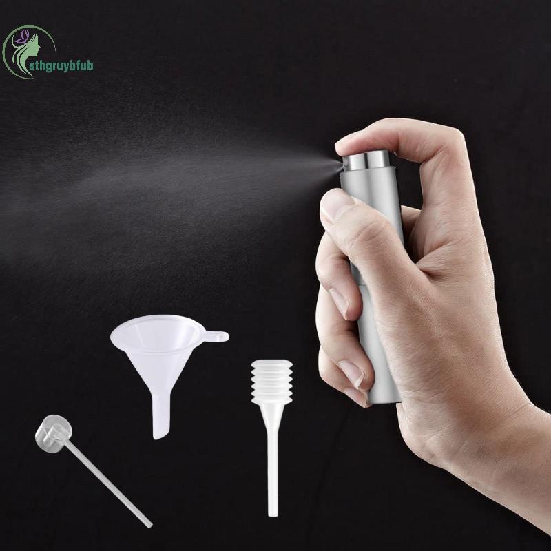 STHB 4 Cái Chống Rò Rỉ 8ml Chai Nước Hoa Có Thể Đổ Lại Trống Di Động Du Lịch Cologne Hộp Đựng Nam Nữ