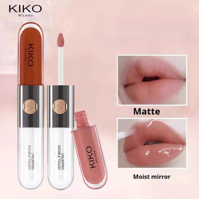 KIKO MILANO Hai Đầu Lip Glaze KIKO MILANO Tự Nhiên Lâu Dài Không Phai Màu Son Bóng Son Môi Trang Điể