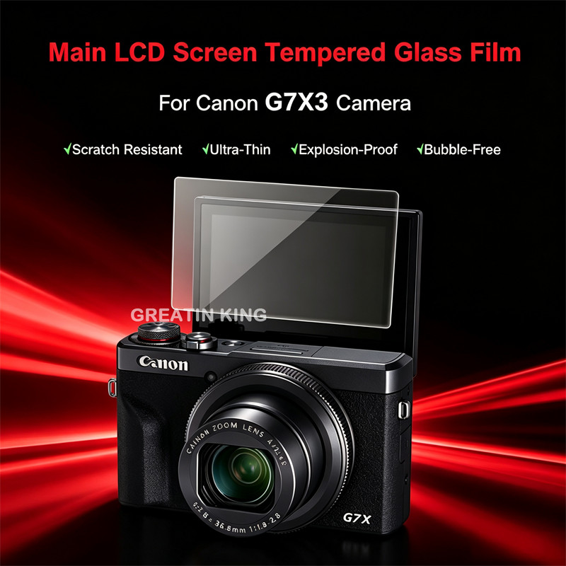 Miếng Dán Bảo Vệ Màn Hình Camera Cho Canon G7X3 G7X III G7X Mark3 MarkIII HD Trong Suốt Mỏng Chống T