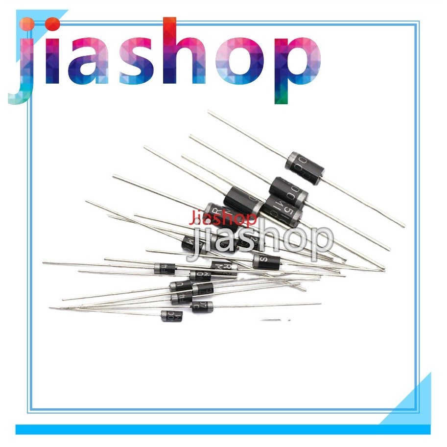 Bộ 50 1N5404 1N5818 1N5408 6A10 10A10 1N4007 10A10 1N5408 1N5819 1N4001 5822 diode mới trên