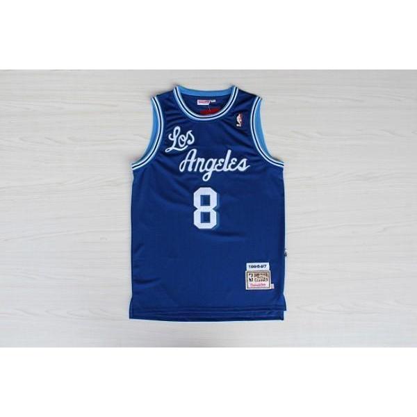 NBA LAKERS Không. 8 Kobe 1996-1997 Mùa Tân binh LAKERS Áo bóng rổ Retro Jersey Xanh