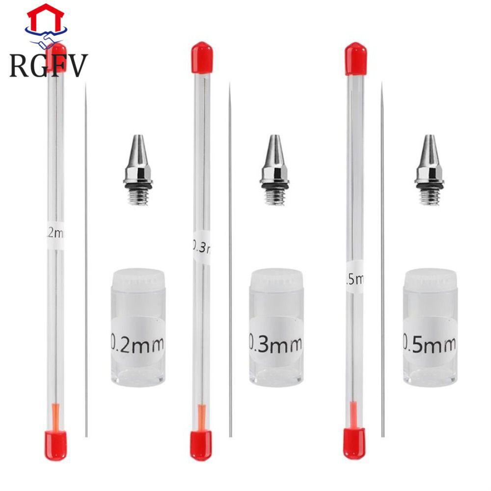 RGFV Airbrush Vòi Phun Tranh Bàn Chải Không Khí Nắp Phun Sơn Dụng Cụ Phun Nắp Xịt Kim Vòi Phun Cho A