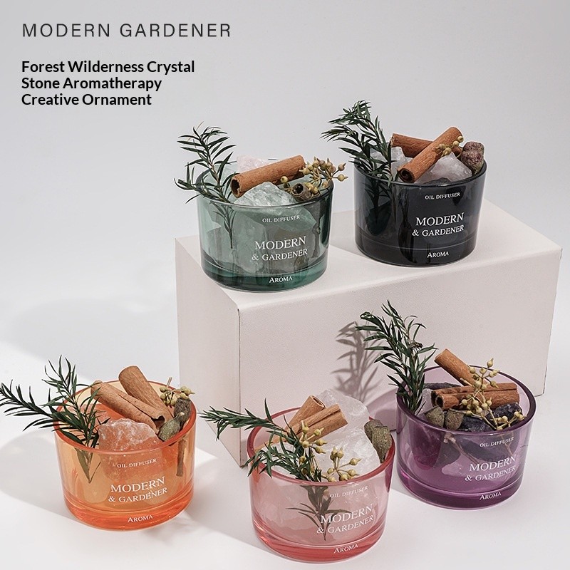 Set Cốc Pha Lê Tản Hương Gardener đá Khoáng Tự Nhiên Tinh Dầu Cao Cấp | KCRAFT - World of scents
