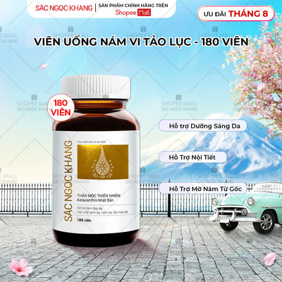 Viên uống đẹp da - chống lão hóa - nám sạm tàn nhan Sắc Ngọc Khang Vi Tảo Lục [Hộp 180 Viên]