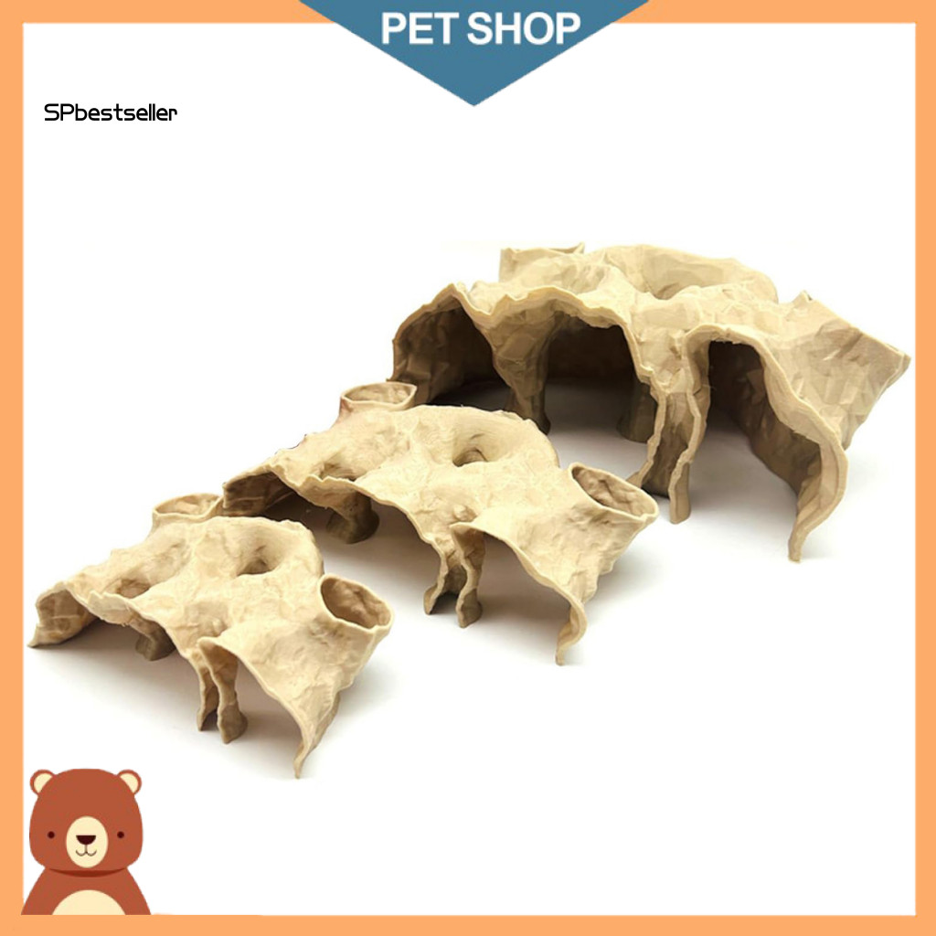 Sp An Toàn Rút lui Cho Cá Timid Dưới Sỏi Pleco Cave 3d In Hình Cá Nơi Trú ẩn Đường Hầm Hang Pleco Tự