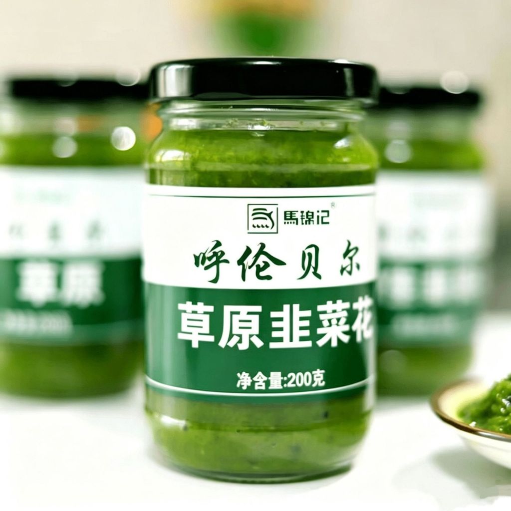 200g Sốt Nhúng Gia Vị 8.1 Hu Lunbel Leek Hoa Hộ Gia Đình Ngựa Hoa Ăn Bánh Bao Lẩu Thương Mại Thổ Cẩm