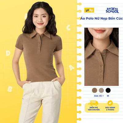 Áo Polo Nữ Nẹp Bốn Cúc Yody WCPO25S106