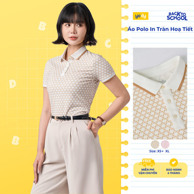 [BST Cooler & Closer] Áo Polo Nữ Yody In Tràn Hoạ Tiết WCPO26A009