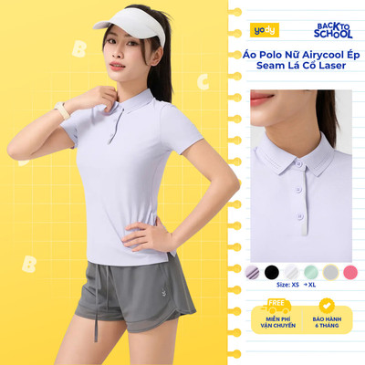 Áo polo nữ Yody Airy Cool BST 2025 co giãn thiết kế thể thao cao cấp thoải mái khi vận động WAPO25S027