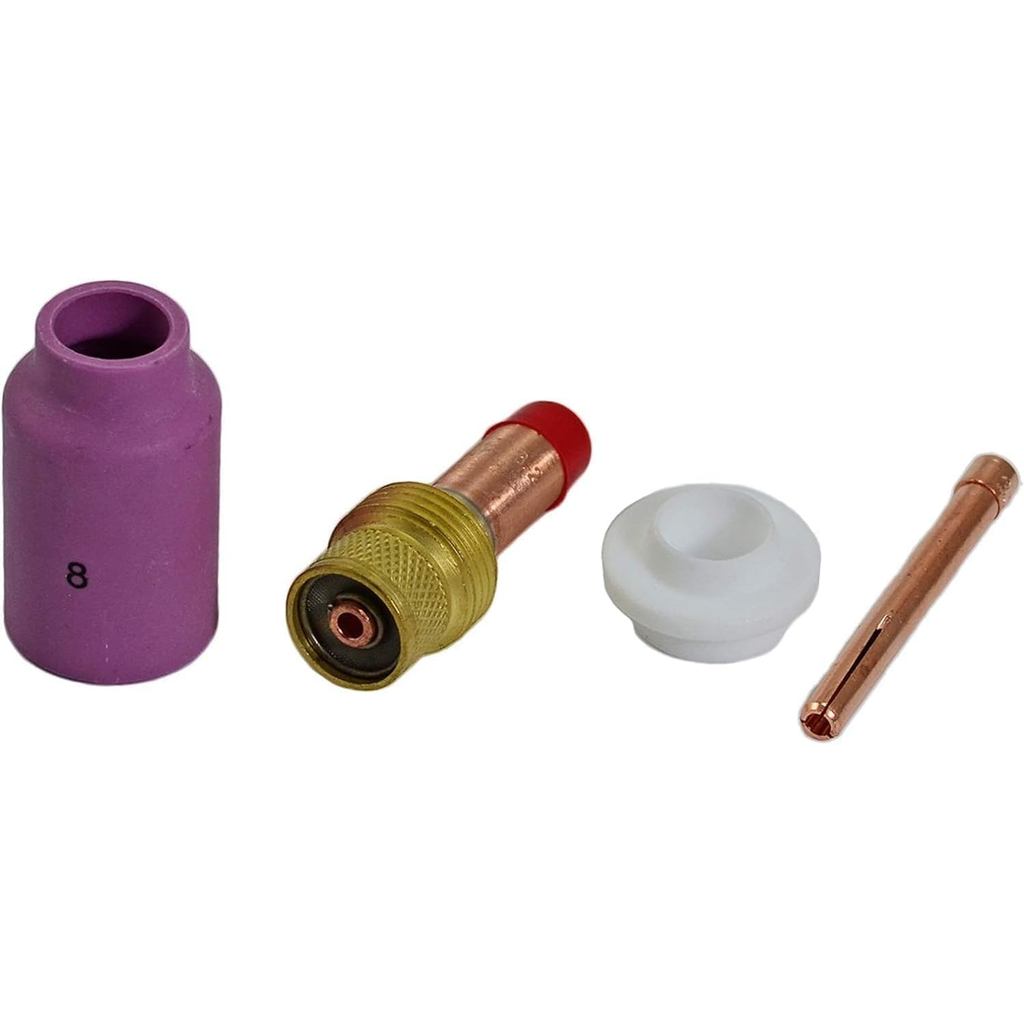 RIVERWELD TIG Ống Kính Khí Collet Thân Đường Kính Lớn 45V27 10N25 1 / 8 "3.2mm Alumina Vòi Phun Cốc 