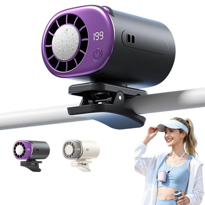 Quạt cầm tay Fonken Eo Clip-on Quạt làm mát bán dẫn làm mát Mini im lặng Quạt làm mát có thể điều chỉnh tốc độ 199