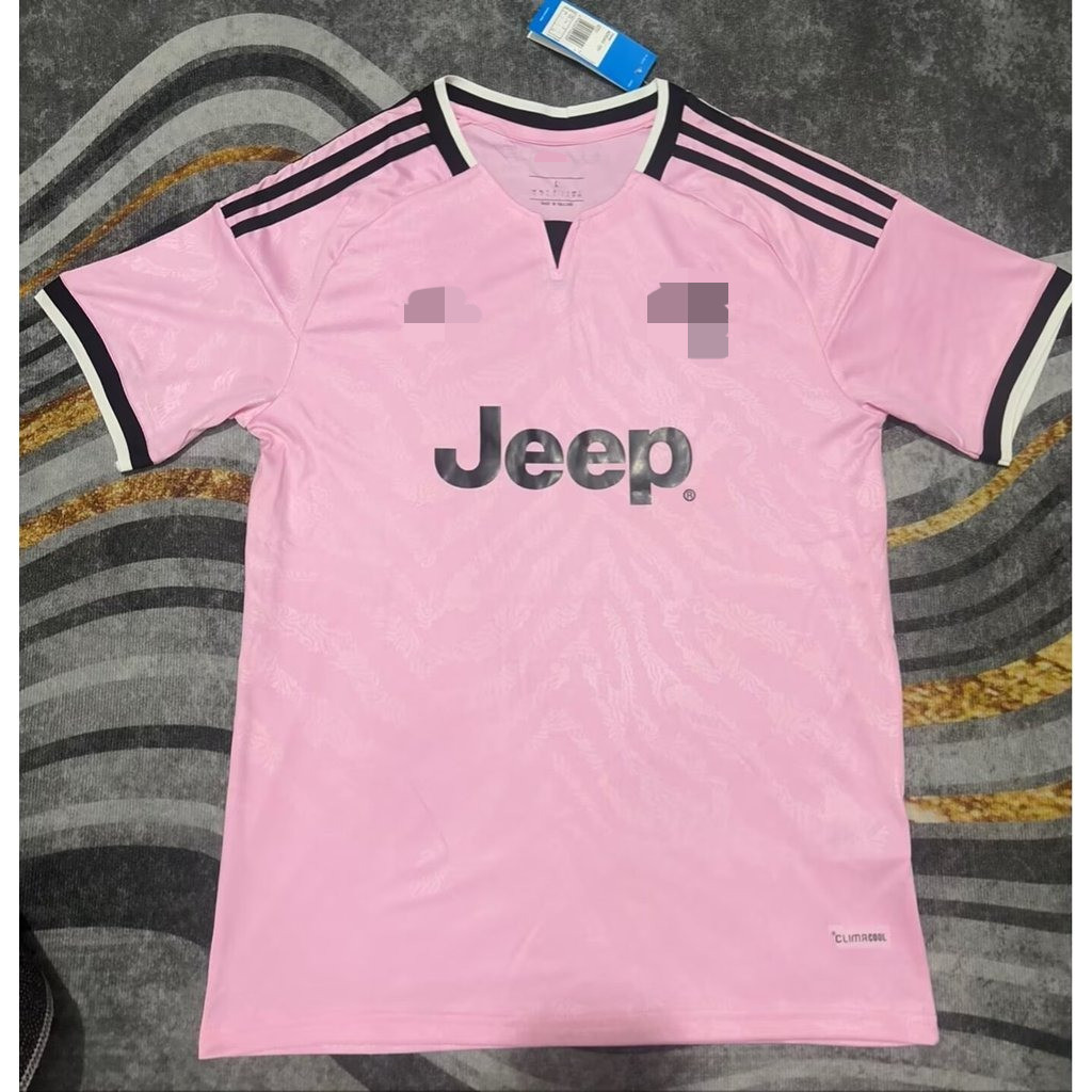 26-27 Áo sơ mi thể thao ngắn tay màu hồng sân khách Juventus AAA +