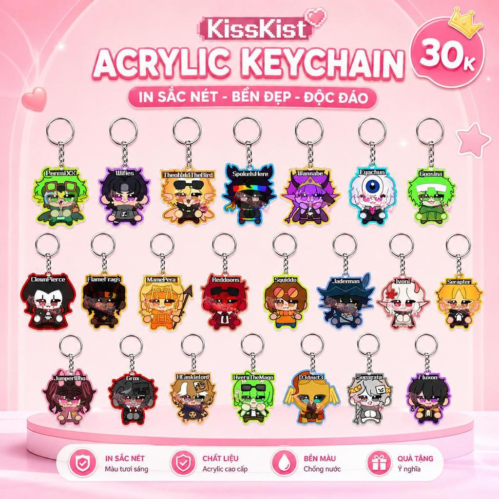 [NEW] Ready Stock MCYT Fanmerch by KissKist | Keychain, Phonestrap, Sticker, Pins. Unstable Universe