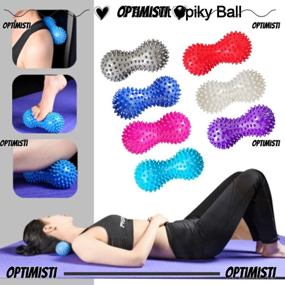 OPTIMISTI Peanut Spiky Ball, Muscle Relax Trigger Point Massage Therapy Ball, Fitness Body Leg Massa