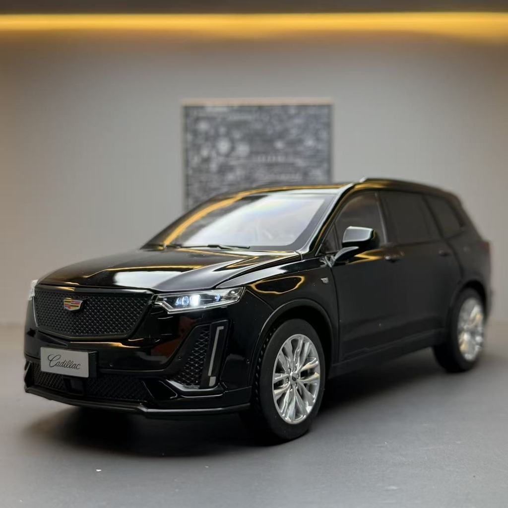 T Hợp Thời Trang Bán Chạy Đen Mamba Hợp Kim Xe Model 1: 24 Cadillac XT6 Xe Địa Hình Âm Thanh Ánh Sán