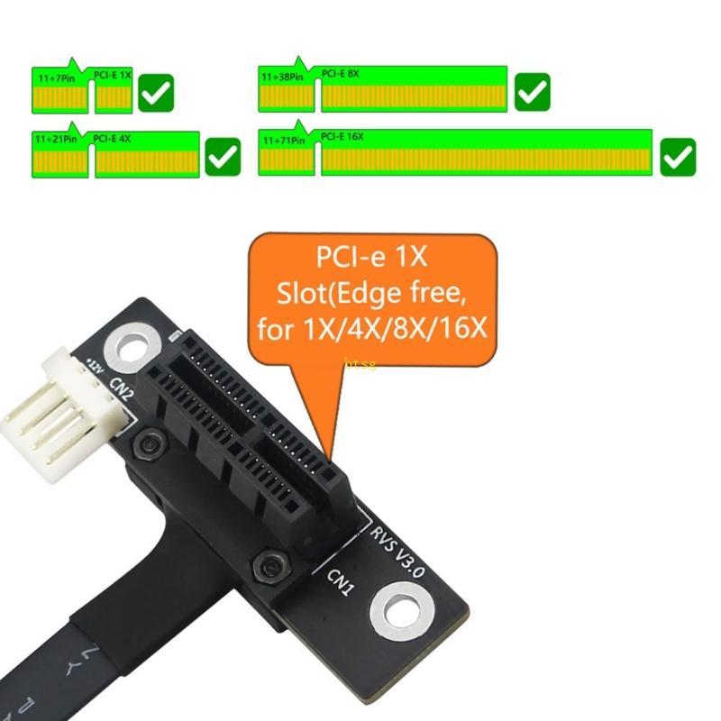 Btsg PC Build Cable Line cho Mini PCIe sang PCIe 1X 4X 8X 16X Mở rộng Sử dụng tác vụ