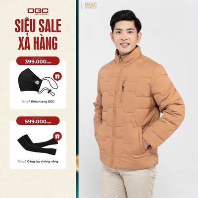 Áo khoác nam giữ ấm siêu nhẹ WAJKBA14M-Dáng ngắn chần bông chất dày, vải gió ngăn nước chống bám bụi