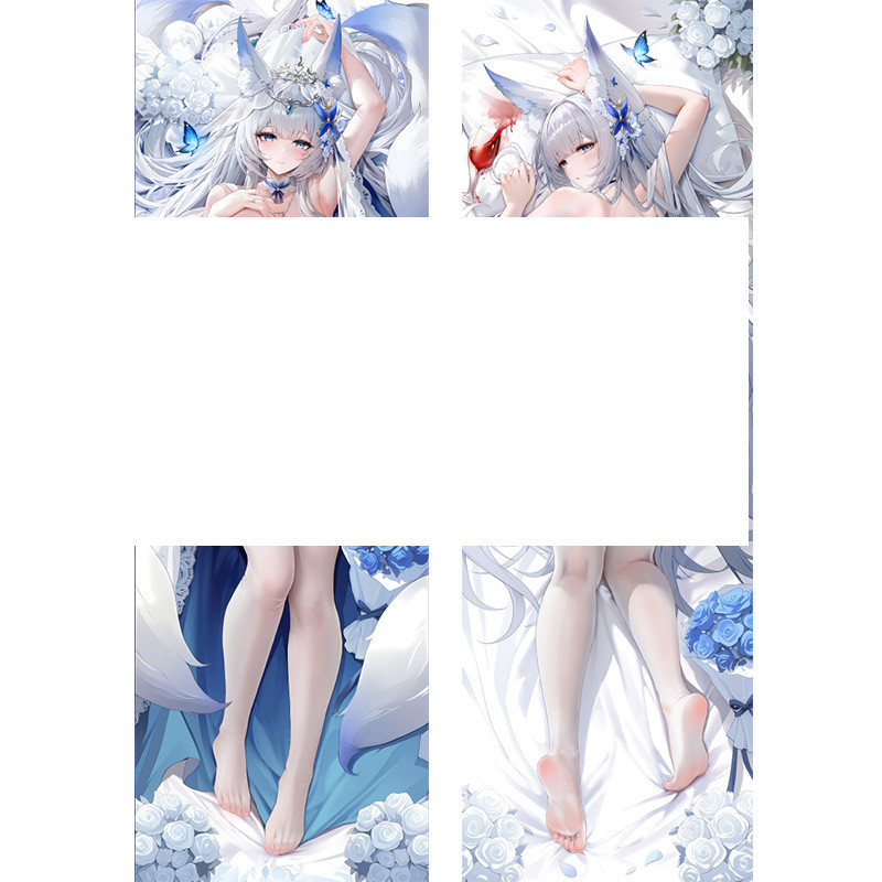 Shinano Azur Lane Dakimakura Vỏ Gối Hai Mặt In 50x160cm Da Đào Anime Thân Gối
