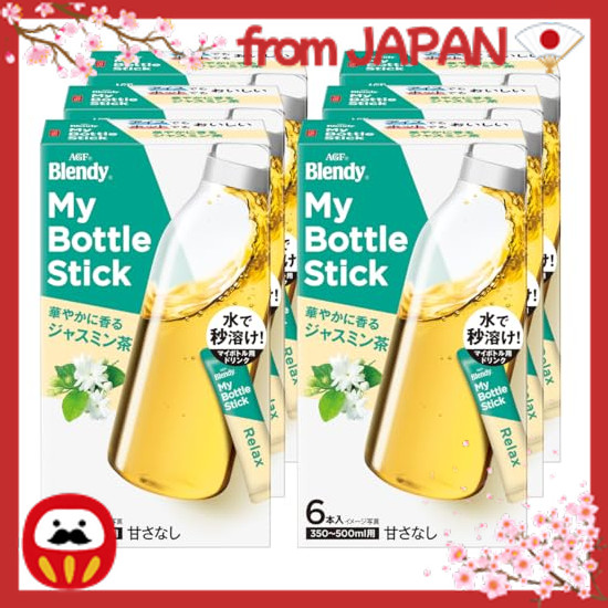 Direct From Japan AGF Blendy My Bottle Stick: Fragrant Jasmine Tea, 6 Sticks × 3 Boxes [Jasmine Tea]