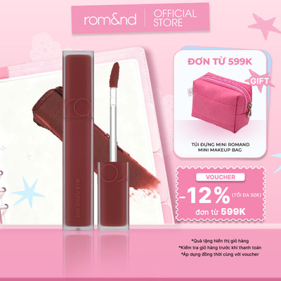 [Rom&nd x KOL] Son kem siêu lì, cho đôi môi mịn mượt Hàn Quốc Romand Blur Fudge Tint 5g