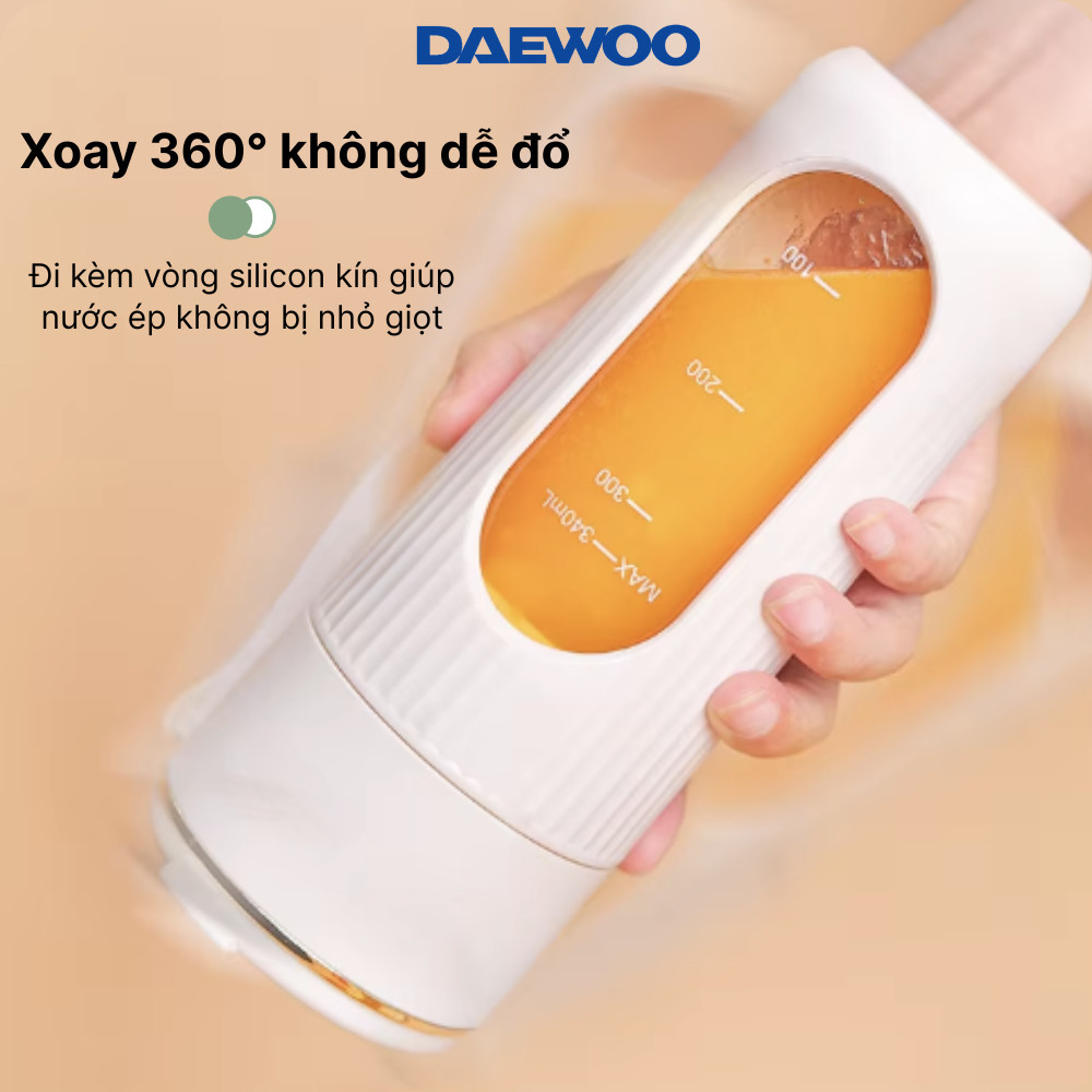 ✨ Máy Xay Sinh Tố Cầm Tay DAEWOO DWBL-3424 400ml - Ly Xay Trái Cây - Đầu sạc USB - BH 12 Tháng